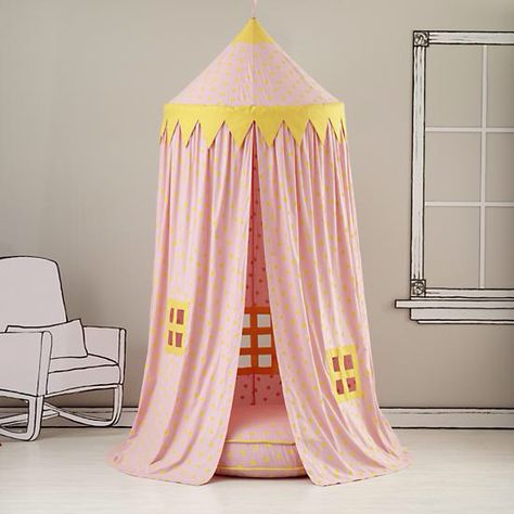 Land of nod princess house Canopy Pink, Play Canopy, Kids Canopy, Backyard Canopy, Wedding Canopy, The Land Of Nod, Fabric Canopy, Canopy Design, Land Of Nod