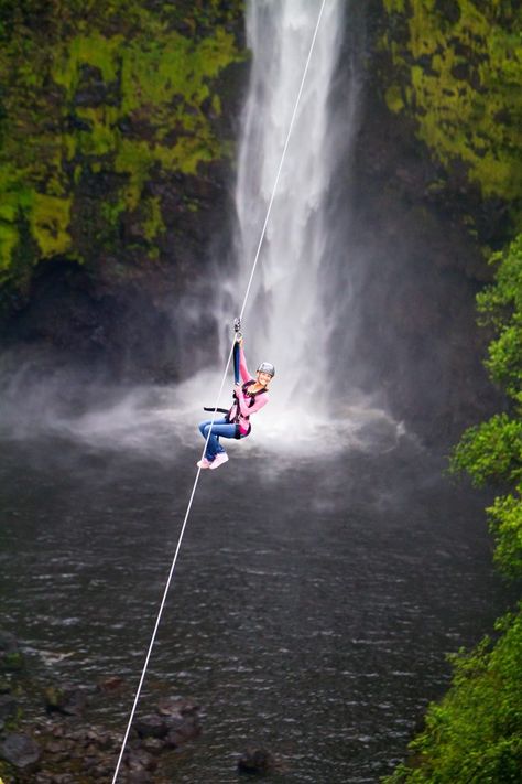 Located below the famous Akaka Falls State Park on the Honomu Coast, you will soar over two incredible and diverse waterfalls, including the jaw-dropping 250-foot Kolekole Falls. Travel Adventure Quotes, Akaka Falls, Zipline Adventure, Hawaii Big Island, Quotes Adventure, Hawaii Aloha, Kayak Tours, Hawaiian Culture, The Big Island