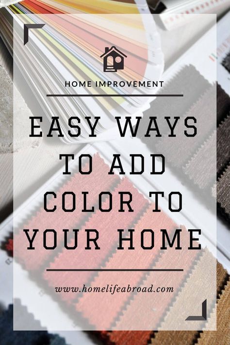 Easy ways to add color to your home Add Color To Your Home, Pin Interest, Healthy Living Inspiration, New Year Decoration, Décor Diy, New Years Decorations, Home Ownership, Diy Inspiration, Easy Steps