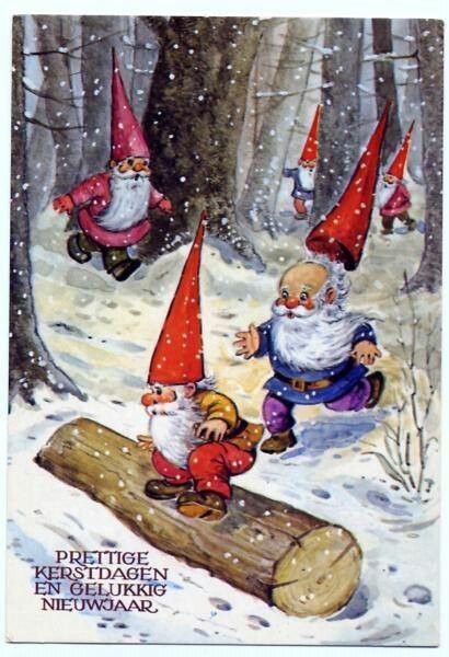 Winter gnomes Woodland Games, David The Gnome, Elves And Fairies, Chalk Painting, Fairies Elves, Old Fashioned Christmas, Decorative Paper, Dessin Adorable, Noel Christmas