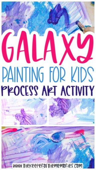 Galaxy Painting For Preschoolers, Preschool Space Process Art, Galaxy Painting Preschool, Galaxy Craft Preschool, Galaxy Painting For Kids, Sparkle Painting, Spring Kids Art, Galaxy Art Painting, Galaxy Crafts