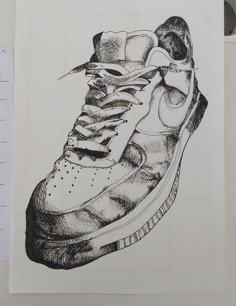 Old Nike Shoes, Sneaker Illustration, Shoe Sketch, Shoe Drawings, Hatch Drawing, Old Nikes, Sneakers Sketch, Sneakers Illustration, Shoe Sketches