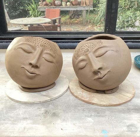 Jena Bedson Ceramics, Pottery Sculpture Ideas, Jena Bedson, Garden Landscaping Ideas, Small Garden Ideas, Ceramic Sculpture Figurative, Garden Art Ideas, Ceramic Art Sculpture, Sculpture Art Clay