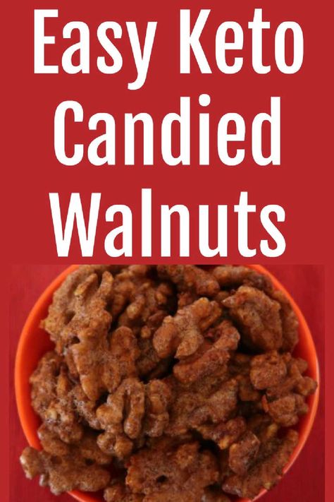 Keto Candied Walnuts Recipe – How to make easy low carb & sugar free roasted walnuts with cinnamon – with the video. Keto Candied Nuts Recipes, Low Carb Candied Pecans, Cinnamon Walnuts Recipe, Keto Candied Walnut Recipes, Sugared Walnuts Recipe, Candied Walnuts Easy, Sugar Walnuts Recipe, Walnut Recipes Dessert, Spiced Walnuts Recipe