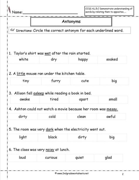 Context Clues Lesson, Antonyms Activities, Worksheets 3rd Grade, Worksheets 2nd Grade, Antonyms Worksheet, Context Clues Worksheets, 5th Grade Worksheets, Kids Worksheets, Worksheet For Kids