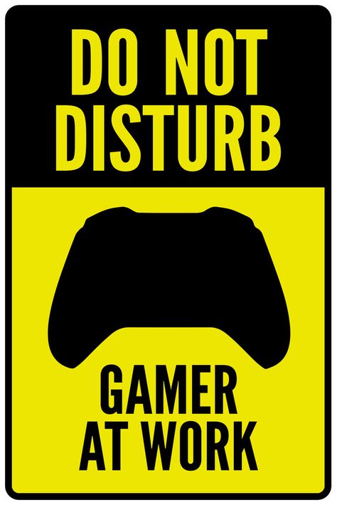 Gamer Quotes, Game Wallpaper Iphone, Gamer Room Decor, Gaming Posters, Video Game Room Design, Best Gaming Wallpapers, Cool Wall Decor, Warning Sign, Video Gaming