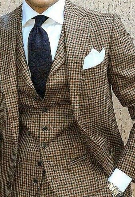 Houndstooth Suit Mens, Gentleman Mode, Houndstooth Suit, Camouflage Suit, Tweed Suit, Tailored Suit, Tweed Suits, Sharp Dressed Man, Men's Suit