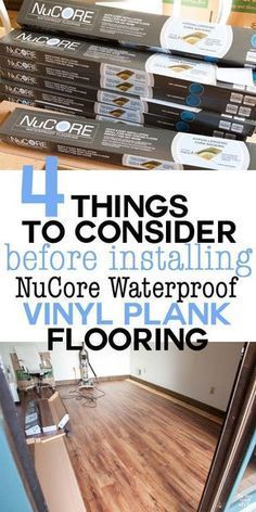 Before you install a vinyl plank floor in your home make sure you do these 4 things first. Once you do, the time to install the floor can be done in an afternoon. Waterproof Vinyl Plank Flooring, Luxury Vinyl Plank Flooring, Basement Flooring, Waterproof Flooring, Vinyl Plank Flooring, Home Repairs, Flooring Options, Plank Flooring, Luxury Vinyl Plank