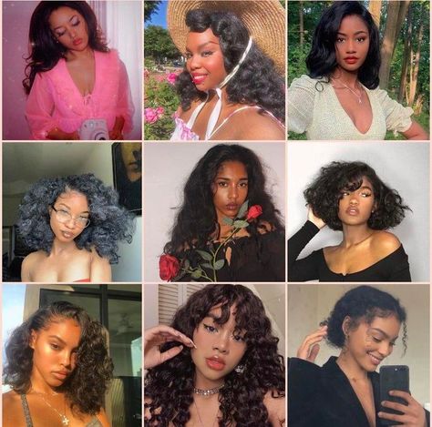 This is a community to discuss the image identities described by David Kibbe. Romantic Hairstyles For Black Women, Hairstyles For Romantic Body Type, Soft Dramatic Curly Hair, Kibbe Romantic Hairstyle, Theatrical Romantic Style Kibbe Modern, Curly Romantic Hairstyles, Kibbe Romantic Work Outfits, Romantic Hairstyles Black Women, New Hairstyles For 2023 Black Women