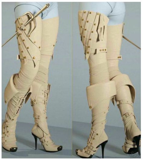 Steampunk Mode, Fantasy Shoes, Moda Steampunk, Mode Steampunk, Pretty Heels, Cosplay Inspiration, Mode Tips, High Heeled Boots, Heels Classy