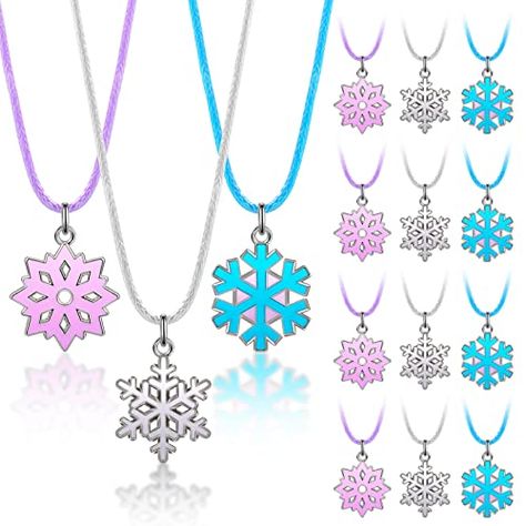 Kigeli 12 Pieces Snowflake Winter Frozen Party Favors Snowflake Necklace Princess Jewelry Frozen Party Favors Princess Jewelry Necklace for Winter Birthday Holiday Party Frozen Party Favors, Ice Skating Party, Necklace Princess, Skating Party, Princess Jewelry, Snowflake Necklace, Skate Party, Winter Birthday, Frozen Party