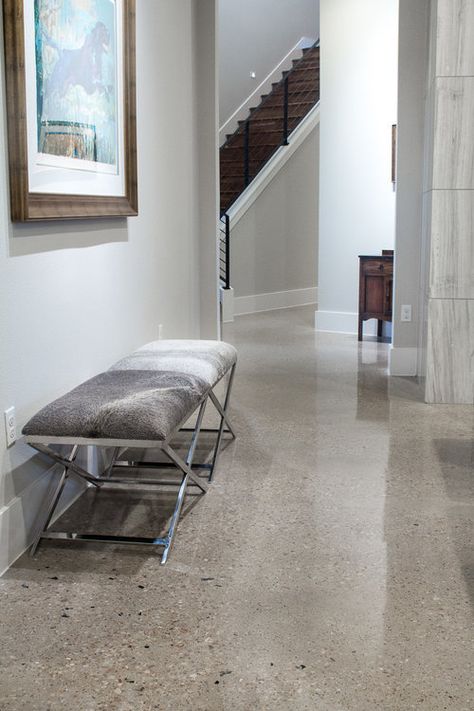 Exposed Concrete Floor, Polished Aggregate Concrete Floor, Exposed Aggregate Concrete Floor, Starling House, Concrete Floors In House, Exposed Aggregate Concrete, Aggregate Concrete, Painted Concrete, Exposed Aggregate