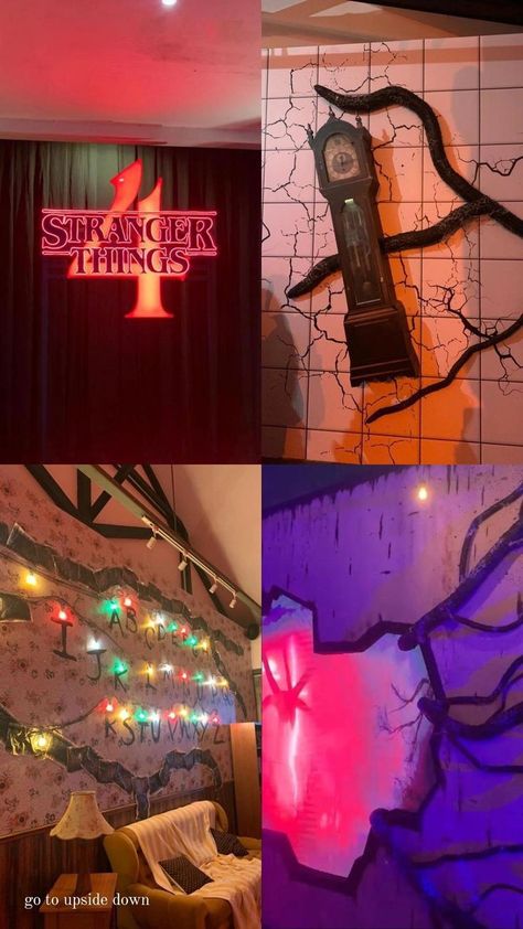 Stranger Things Themed Room, Stranger Things Halloween Decorations, House Cleaning Hacks, Adult Halloween Party Decorations, Stranger Things Halloween Party, Stranger Things Lights, Stranger Things Theme, Stranger Things Upside Down, Cumpleaños Harry Potter