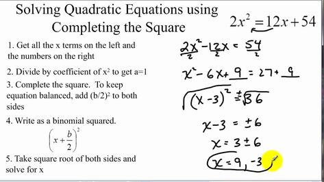 50 Completing the Square Practice Worksheet | Chessmuseum Template Library Completing The Square, Consumer Math, Quadratic Equations, Solving Quadratic Equations, Quadratic Formula, Math Answers, Math Graphic Organizers, Math Centers Middle School, Algebra Worksheets