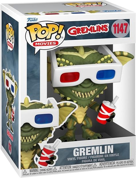 Funko Pop! Movies: Gremlins-Gremlin With 3D Glasses - Collectable Vinyl Figure - Gift Idea - Official Merchandise - Toys for Kids & Adults - Movies Fans - Model Figure for Collectors and Display : Amazon.co.uk: Toys & Games Funky Pop, Vinyl Display, Funko Pop Dolls, Johnny Bravo, Funko Pop Collection, Pop Dolls, Christmas Tale, Funko Pop Figures, 3d Glasses