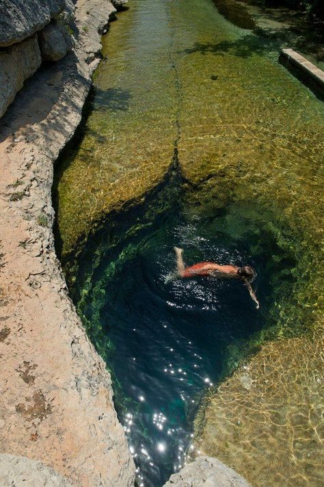 Jacob's Well: A Beautiful But Deadly Natural Spring Well Aesthetic, Jacobs Well, Blue Hole, Breathtaking Places, Central Texas, Swimming Holes, Texas Travel, Travel Sites, Lake Tahoe