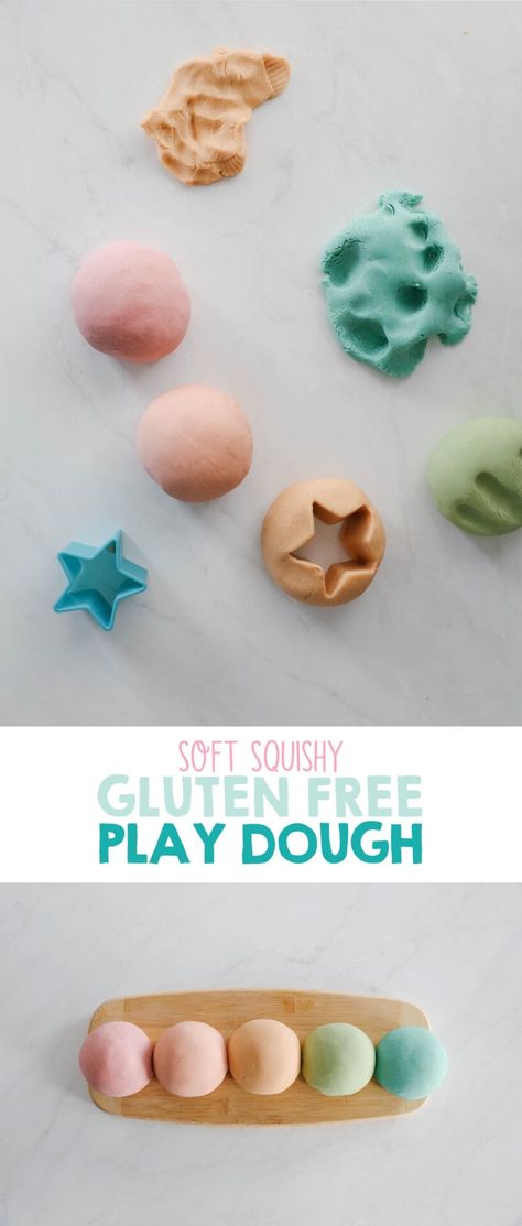 Gluten Free Playdough Recipe, Gluten Free Sensory Play, Gluten Free Play Dough Recipe, Marshmallow Playdough, Gluten Free Playdough, Make Your Own Playdough, Easy Playdough Recipe, Cooked Playdough, Gluten Free Marshmallows