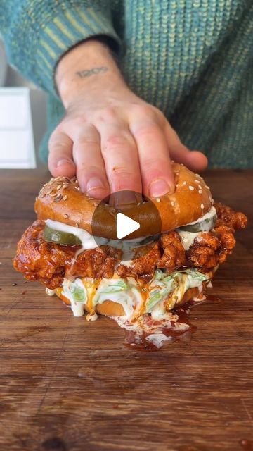 Hungry Foodies|| Food court on Instagram: "🍔Hot Nashville Chicken Burger This one hit differently🍔

By 🎥 @mush.kitchen
Collab: @crazycrushonburger
⁠Save 📌 for the next recipe.
Follow 👉 @hungryfooddies

#burger #burgerporn #burgers
#food #foodporn #foodie #explorepage✨ #instagood #streetfood #café #cooking #dinner #cheese #party #lunch #coffee #snack #fftdsn #foodies_choices #foodies #yummy #explore #yum #chicken #tasty" Nashville Hot Chicken Sandwich, Nashville Chicken, Goan Recipes, Nashville Hot, Chicken Burger, Cheese Party, Fall Dinner, Food Court, Foodie Recipes