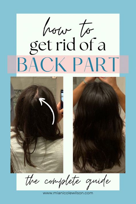 How to fix and prevent a back hair part Retraining Your Hair Part, How To Fix Back Part In Hair, How To Change Part In Hair, How To Fix Hair Hairstyles, How To Fix Thinning Hair, How To Change Your Hair Part, How To Fix Flat Hair On Top, Back Part In Hair, How To Part Hair