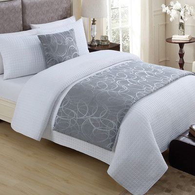 Look what I found on Wayfair! Bed Runners Ideas, Hotel Bedding Sets, White Bed Sheets, Luxury Boho, Bed Cover Design, Small Bedroom Furniture, Bed Runners, Grey Linen Bedding, Hotel Bed