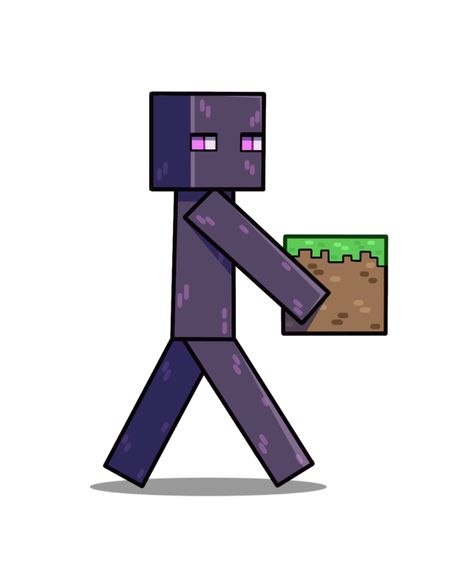 Minecraft Character Drawing, Minecraft Cat Drawing, Enderman Painting, Minecraft Doodles, Minecraft Enderman Drawing, Minecraft Illustration, Cute Enderman, Creeper Minecraft Drawing Cute, Minecraft Tattoo