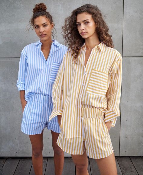 Summer Stripes Outfit, Summer Uniform, Stripe Outfits, On Repeat, The Deep, Shirt Outfit, Summer Style, Diy Clothes, Short Sets