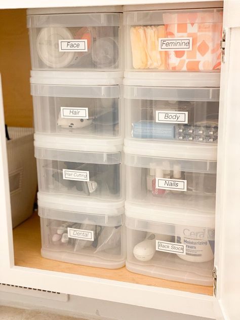 Organizer For Under Bathroom Sink, Bathroom Storage Under Sink Cabinet, Deep Bathroom Shelves Organization, Undersink Organization Bathroom Bath, Bathroom Cleaner Organization, Ways To Organize Under Bathroom Sink, Organization For Under Bathroom Sink, Toothbrush Storage Pedestal Sink, Under The Cabinet Storage Bathroom