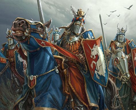 Grail Knights Warhammer Empire, Warhammer Fantasy Roleplay, Vampire Counts, Creature Fantasy, Dark Elves, Fantasy Role Playing, Gra O Tron, Fantasy Battle, Warhammer Art