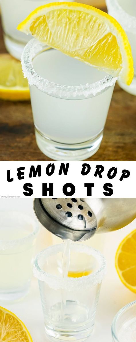 How To Make Lemon Drops, Lemon Drop Shots Recipe, Flavored Shots, Lemon Drop Shot Recipe, Lemondrop Shot Recipe, Lemon Drop Shots, Easy Mocktails, Spring Drink, Recipe For 2