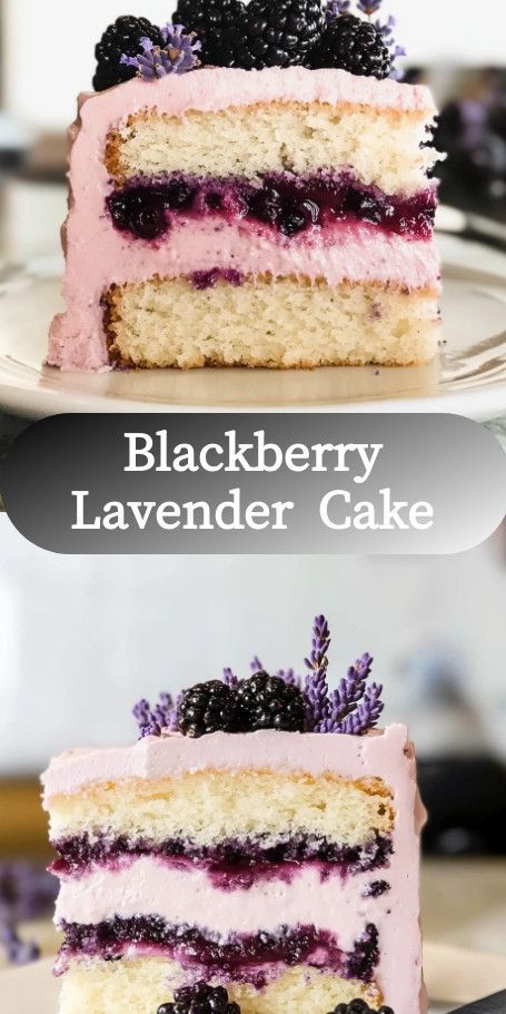 Transport yourself to a lush garden with the enchanting flavors of a Blackberry Lavender Cake. This recipe combines the delicate floral notes of lavender with the sweet tartness of blackberries, all enveloped in a creamy lemon buttercream. Perfect for special occasions or a delightful treat!Ingredients Fancy Dessert Recipes Homemade, Lavender Butter, Cheesecake Strawberries, Lemon Wedding Cakes, Lavender Simple Syrup, Blackberry Lavender, Simple Baking Recipes, Lavender Cake, Dessert Parfait