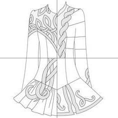 Finding Irish Sewing Patterns: Skirt and Irish Dance Pattern Irish Dance Dresses, Dress Coloring Pages, Dress Template, Irish Dance Dress Designs, Dress Templates, Irish Dance Costume, Irish Dance Solo Dress, Solo Dance, Irish Dress