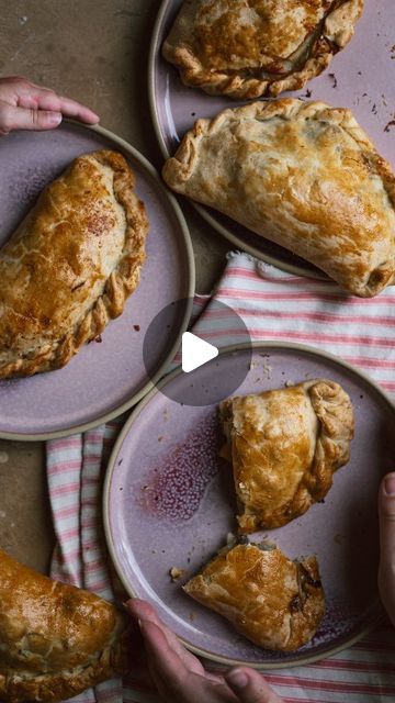 Annie Mae Herring on Instagram: "NO carrots here 🙅🏻‍♀️- My husband's from Cornwall and believe me he was strict about what goes in and what certainly SHOULDN'T be in. 
I used @cornishpastyassociation as a guideline for this recipe- as let's be honest- there's a reason why it's so popular! 🧡

Ingredients 🧡
(For the pastry)
500 g strong bread flour (it is important to use a stronger flour than normal as you need the extra strength in the gluten to produce strong pliable pastry)
120 g lard or white shortening
125 g salted butter
1 tsp salt
175 ml ice cold water

(Filling)
400 g good quality beef skirt, cut into cubes
300 g potato, peeled and diced
150 g swede/turnip*, peeled and diced
150 g onion, peeled and sliced
Flaked Salt & ground black pepper to taste (2:1 ratio)
Beaten egg or milk Herring And Pumpkin Pot Pie, Whole Grain Pie Crust, Ginger Pear Tart Recipe, Pear And Ginger Tart, Jamie Oliver Christmas Hodgepodge Pie, Annie Mae, Ice Cold Water, September 23, Pies & Tarts