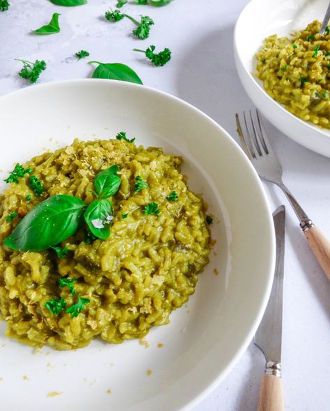 Low Fodmap Risotto Recipes, Low Fodmap Risotto, Fodmap Risotto, Risotto Verde, Low Fodmap Vegan, Fodmap Vegan, Easy Risotto, Fodmap Food, Low Fodmap Diet Recipes