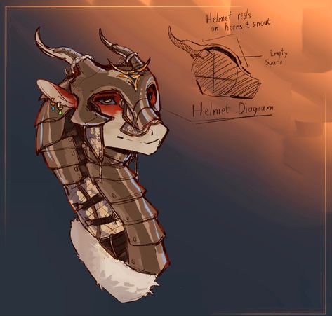 Dragon Accessories Drawing, Dragon Horn Ideas, Wof Headcanons, Dragon Knowledge, Wof Drawings, Animal Armor, Dragon Helmet, Horn Ideas, Dragon Head Design