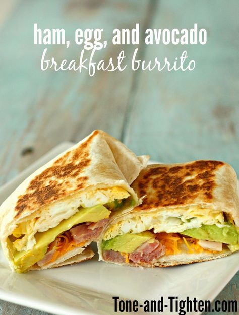 Delicious, hot breakfast on the go! These Ham, Egg, and Avocado Breakfast Burritos are a must! #healthy #recipe Egg And Avocado Breakfast, Burrito Recipe, Breakfast Burritos Recipe, Breakfast Burrito, Avocado Breakfast, Burritos Recipe, Healthy Breakfasts, Breakfast On The Go, Breakfast Burritos