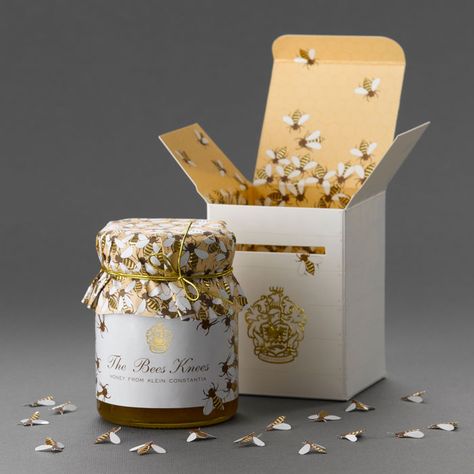 Honey packaging for Klein Constantia Farm. Clever Packaging, Honey Label, Honey Packaging, Cool Packaging, Graphic Design Packaging, Food Packaging Design, Packing Design, Pretty Packaging, Creative Packaging Design