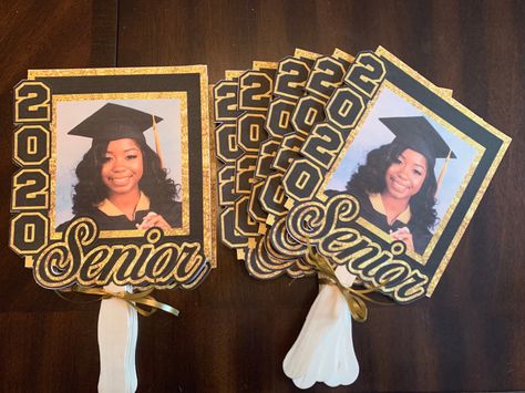 Graduation Fans With Picture Diy, Graduation Fans With Picture, Graduation Stationary, Grad Fans, Homemade Graduation Gifts, Nurse Graduation Cap Designs, Graduation Fans, 2024 Graduate, Trunk Party