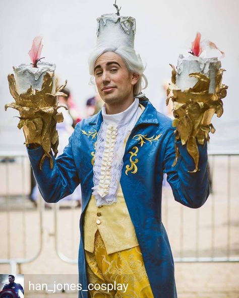 Lumiere Costume Beauty And The Beast, Lumiere Cosplay, Cosplay Beauty And The Beast, Beauty And The Beast Lumiere, Lumiere Beauty And The Beast, Beauty And The Beast Costume, Beast Costume, Living Statue, Play Outfit