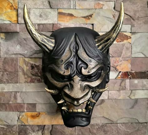 Oni Masks, Mascara Oni, Japanese Hannya Mask, Japanese Demon Mask, Japan Mask, Japanese Reference, Ronin Samurai, Asian Artwork, Samurai Tattoo Design