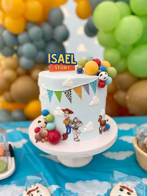 Toy Story Cake Simple, Toy Story Two Infinity And Beyond Cake, Reach Four The Sky Toy Story Cake, Toy Story Cupcakes Ideas, You Story Cake, Toy Story 1st Birthday Cake, Toy Story Second Birthday Cake, Reach Four The Sky Birthday Toy Story, Toy Story 3rd Birthday Cake