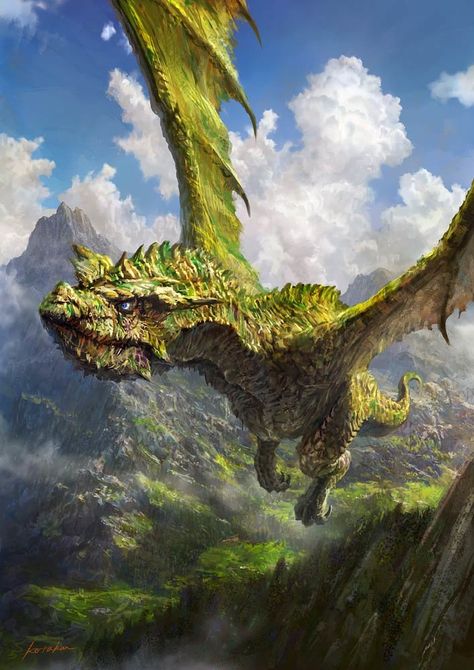 Cool Dragons, Fantasy Beasts, Dragon Pictures, Mythical Beast, Green Dragon, Fantasy Monster, Dragon Artwork, Mythological Creatures, Fantasy Dragon