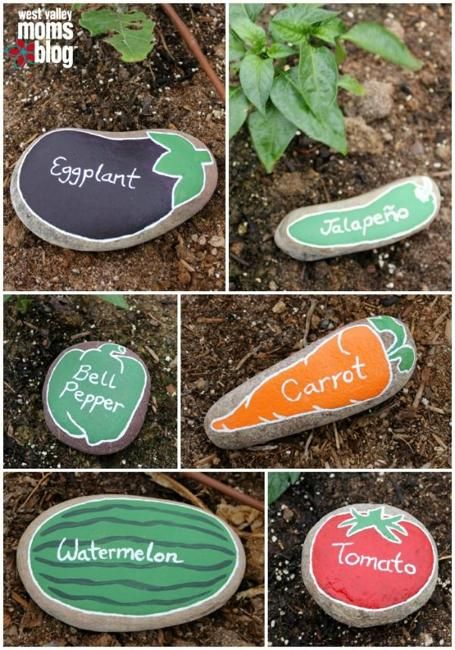 Rock Painting Ideas to Make Decorations and Eco Gifts in Fall Diy River Rock, Cute Garden Ideas, River Rock Garden, Diy Bird Feeder, Garden Crafts Diy, Have Inspiration, Garden Markers, Home Vegetable Garden, Garden Layout