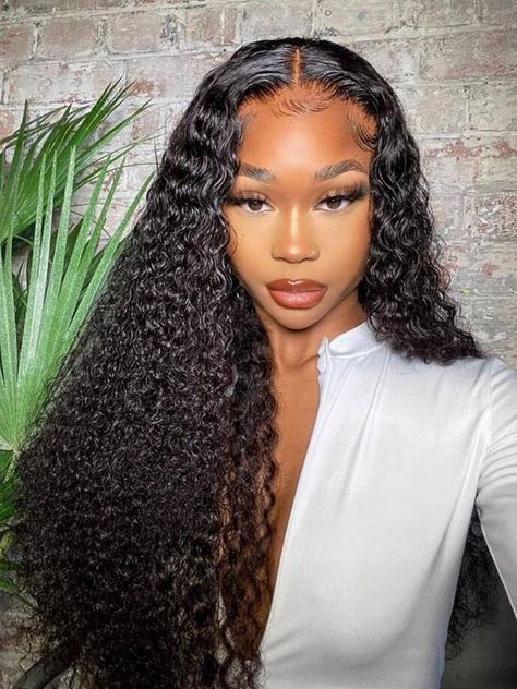 Curly Lace Frontal, Kinky Curly Wigs, Curly Human Hair Wig, Curly Lace Front Wigs, Deep Curly, Curly Wig, Types Of Curls, Lace Closure Wig, Lace Hair