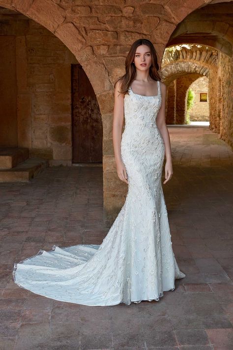 Ella Boston Wedding Dress, Square Neck Wedding Dress, Kelly Faetanini, Fit And Flare Wedding Dress, Designer Wedding Gowns, Fitted Wedding Dress, Dress 2024, Dress Inspo, Proverbs 31