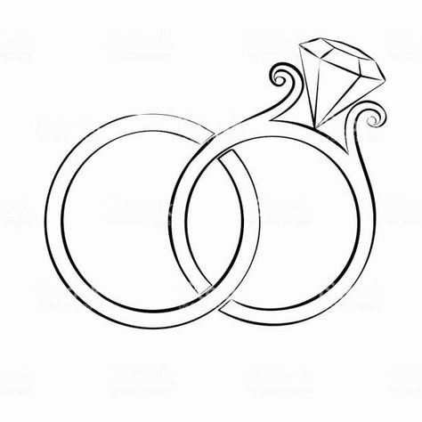 Wedding Ring Drawing, Drawing Fire, Ring Drawing, Ring Sketch, Wedding Ring Clipart, Wedding Drawing, Tattoo Wedding Rings, Fire Drawing, Wedding Rings Art