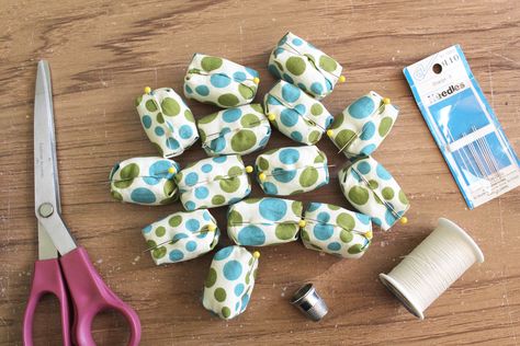 Southern Mom Loves: DIY {Washable & Reusable} Cotton Balls Tutorial! Diy Cotton Ball Holder, Reusable Cotton Rounds Diy, How To Make Cotton Balls, Homemade Scent Beads For Laundry, Reusable Cotton Swab, Southern Mom, Cotton Balls, Ladder Stitch, Sewing Needle