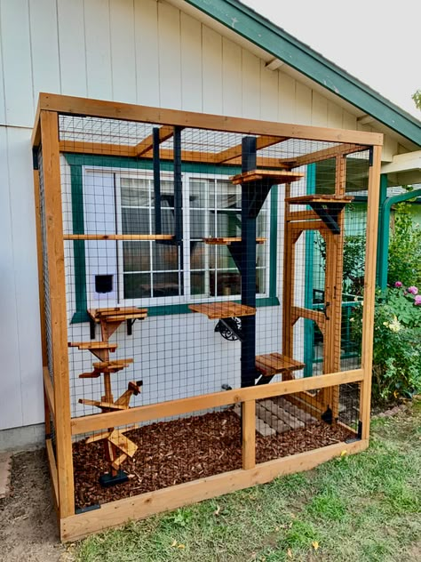 CATIOS - ELWING WORKS,LLC Catio Cats, Outside Cat Enclosure, Catio Plans, Cats Room, Diy Cat Enclosure, Diy Chat, Catio Ideas, Backyard Design On A Budget, Katt Grejer