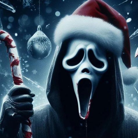 Ghostface Christmas, Scary Photos, Scream Franchise, Horror Masks, Horror Movie Icons, Black Christmas Trees, Christmas Tumbler, Ghost Faces, Christmas Movie