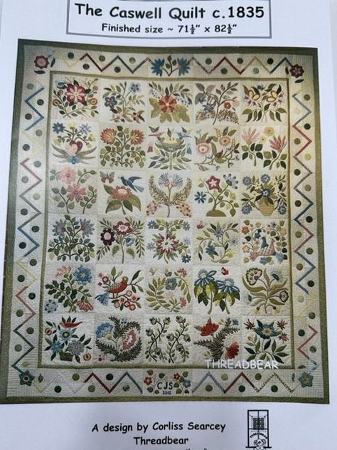 Historical Quilt Patterns, Caswell Quilt, Historical Quilts, Reproduction Quilts, Flower Quilt Patterns, Quilt Applique, Appliqué Quilts, Applique Quilt Patterns, Applique Quilt