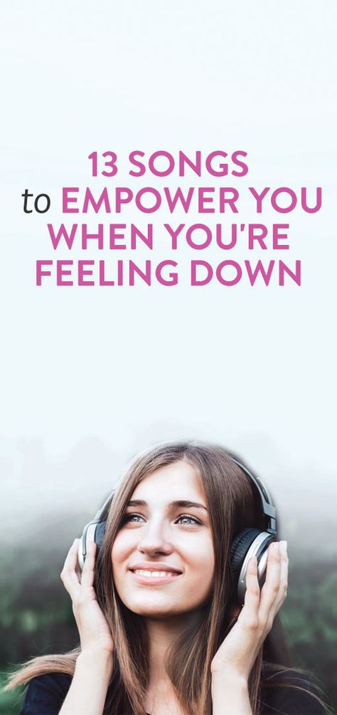 13 Songs To Empower You When You're Feeling Down #Uplifting #Empowering #Inspirational #Songs #Music #List Feminist Songs, Feel Good Songs, Songs To Listen To When, Empowering Songs, Uplifting Songs, Music List, When Youre Feeling Down, Inspirational Songs, Inspirational Music